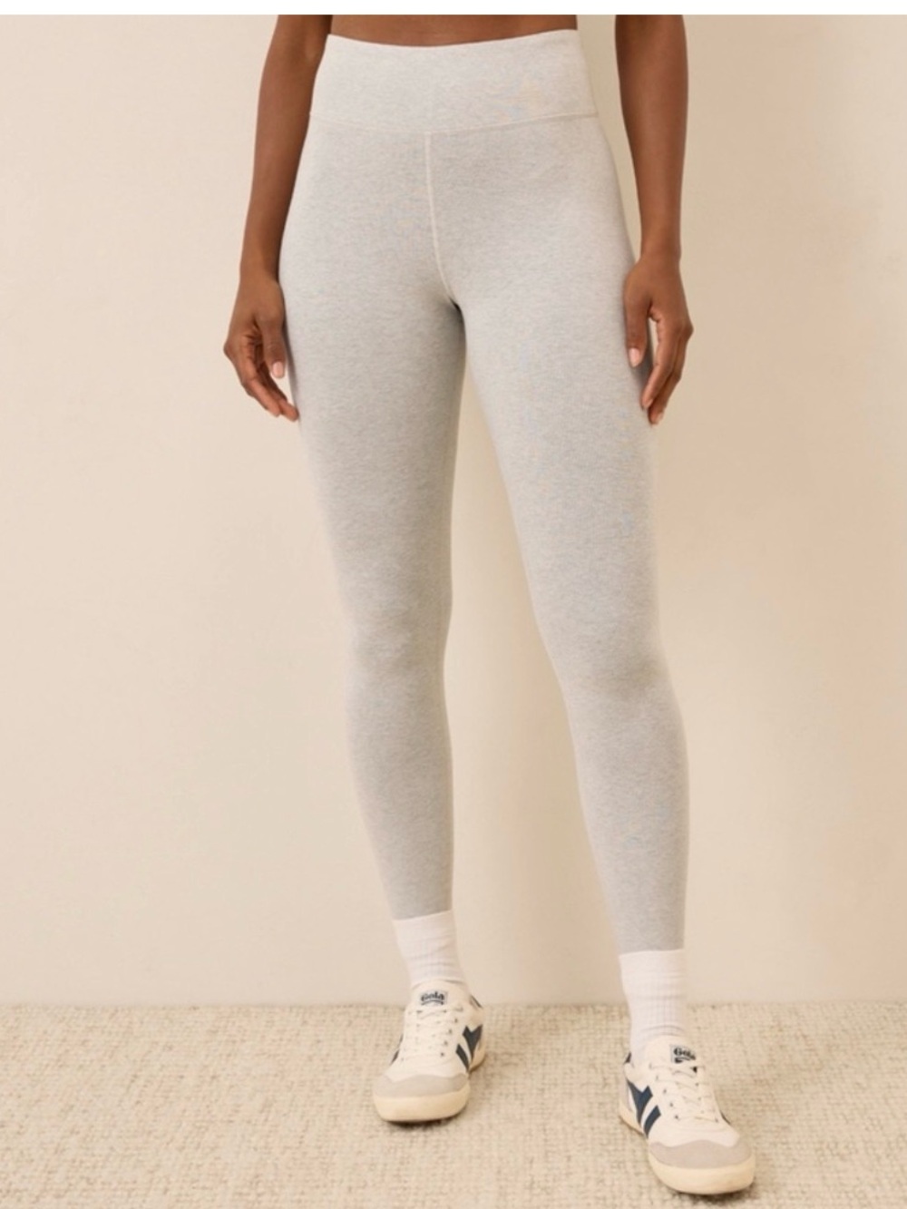 NWOT Pact Light Heather Oatmeal Organic leggings XL